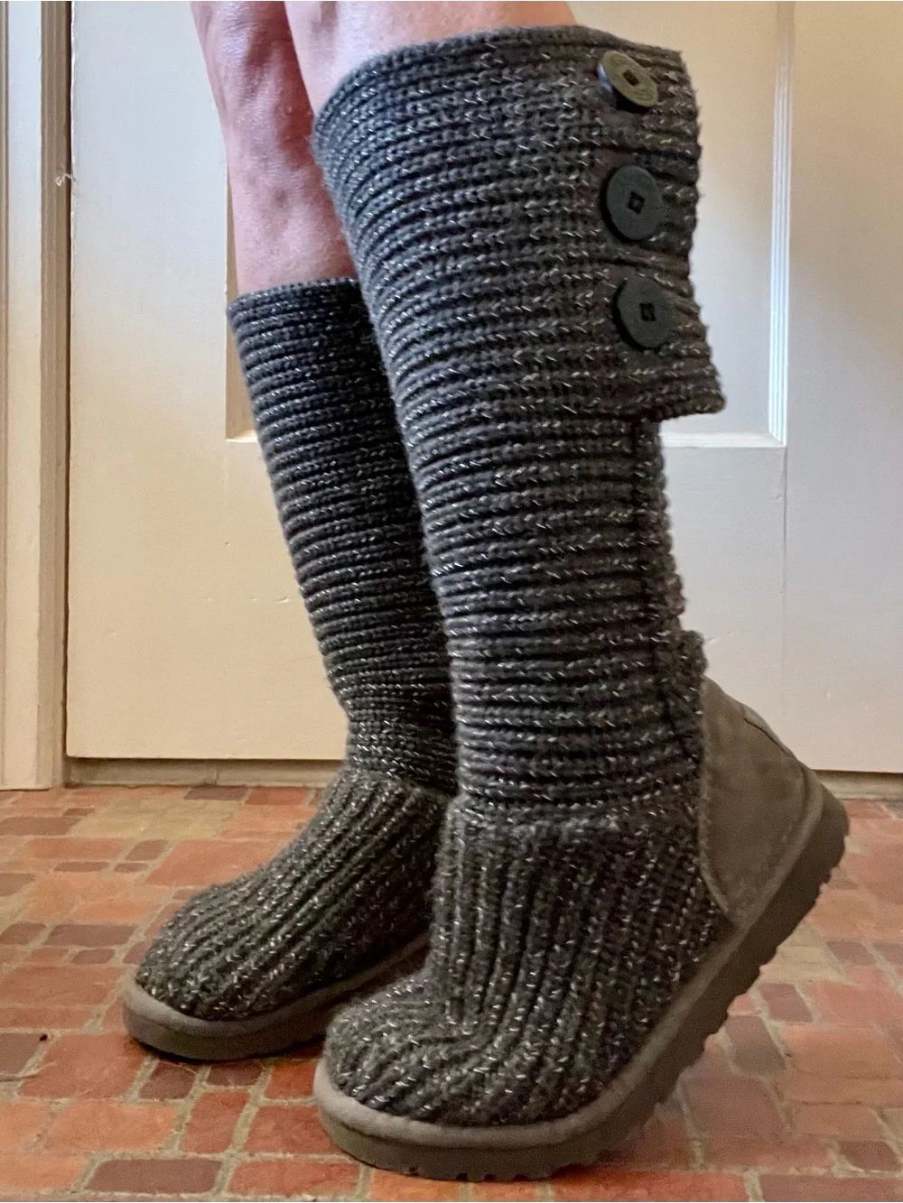 UGG Charcoal Knit Boots